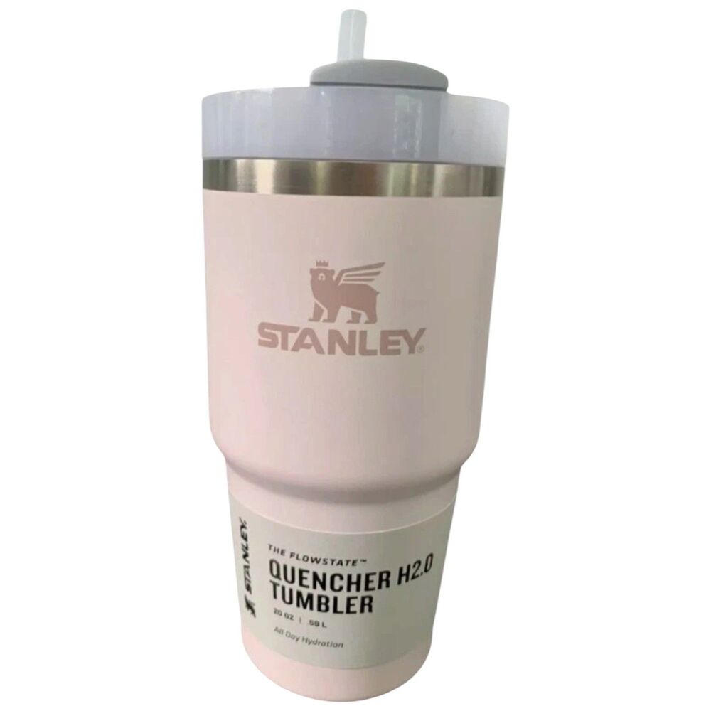 Stanley 20oz H2.0 FlowState Quencher Tumbler Rose Quartz BPA Free New